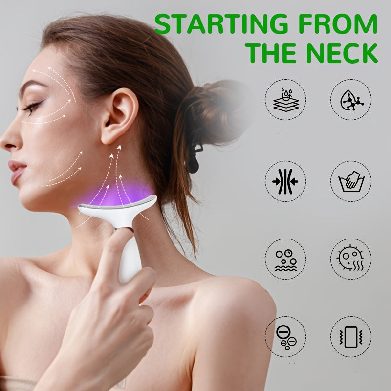 Radiant Rejuvenation 7-Color LED & Heated Facial Massager - USB Rechargeable, Fragrance-Free Skin Care Tool for Women - Perfect Mother's Day Gift