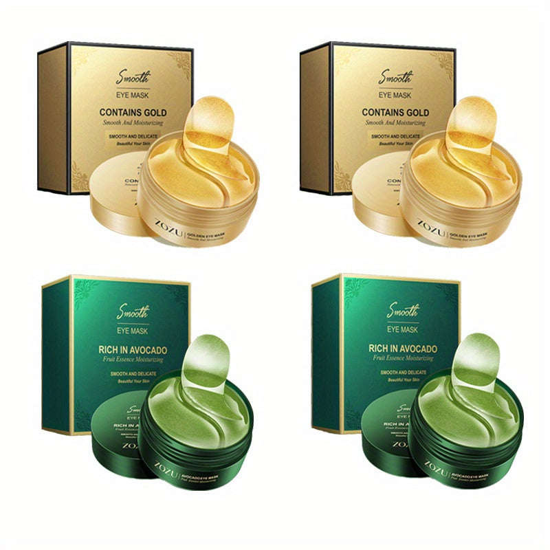 60pcs Moisturizing And Lifting Eye Masks For - Avocado And Golden Eye Patches For Firming And Tightening Under Eye Skin