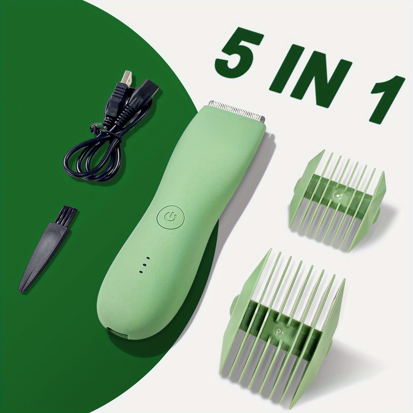YAFULL Professional Body Groomer with IPX6 Replacement Blades - USB Rechargeable, 800mAh Lithium Battery, Ceramic Blade for Men'S Belly & Body Hair Trimming, Electric Shaver for Bikini & Men'S Grooming, Ideal Gift for Loved O
