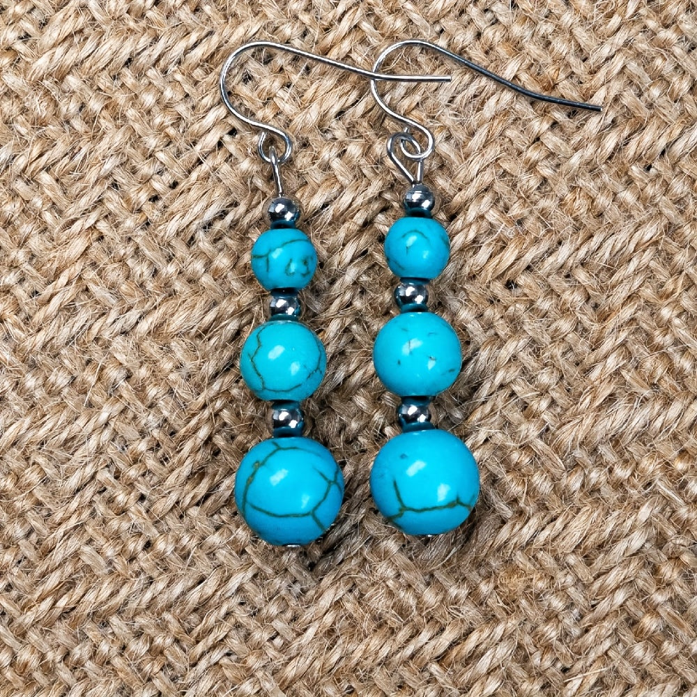 1Pair Handmade Natural Stone Earrings,Tiger Eye Bead Earrings,Aventurine Earrings,Carnelian Earrings for Women in Bohemian Style, Valentine's Day Gift