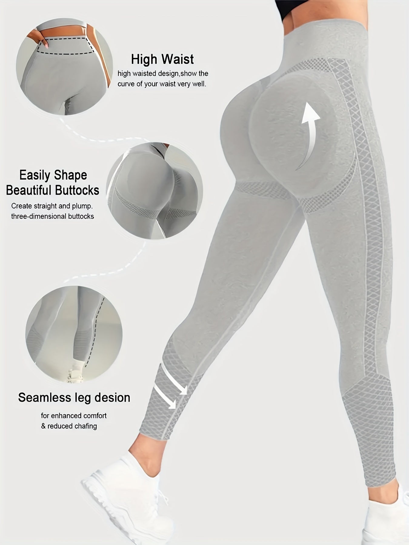 High-waisted Compression Sports Tights - Super Comfortable, Abdominal Control, Sweat-wicking, Four-way Stretch, Adjustable Length, Wide Waistband, Elegant Design, Suitable for Women - Perfect for Yoga, Fitness, and Daily Wear