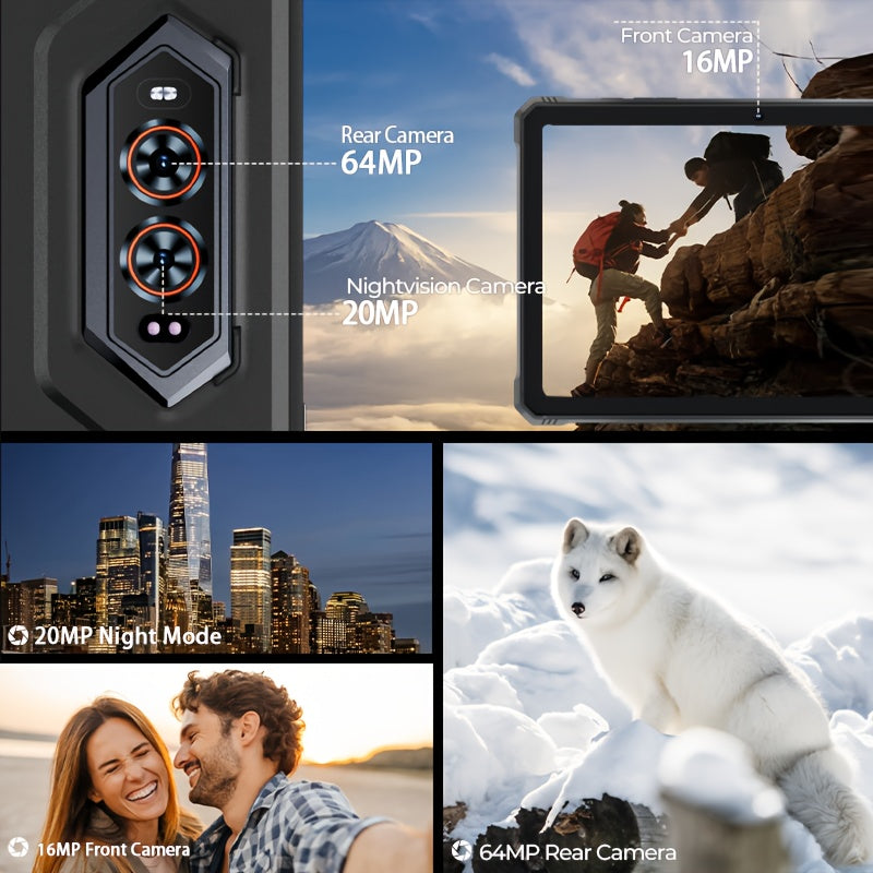 The HOTWAV R9 Ultra Is A Rugged Tablet with An 11-inch HD+ 120Hz Display, Android 15, 24 (8+16)GB RAM And 512 (expandable to 2TB)GB ROM, 64MP+16MP, 20MP Night Vision Cameras, 20080mAh Battery, S713 Chip, Dual 5G SIM Cards, GP