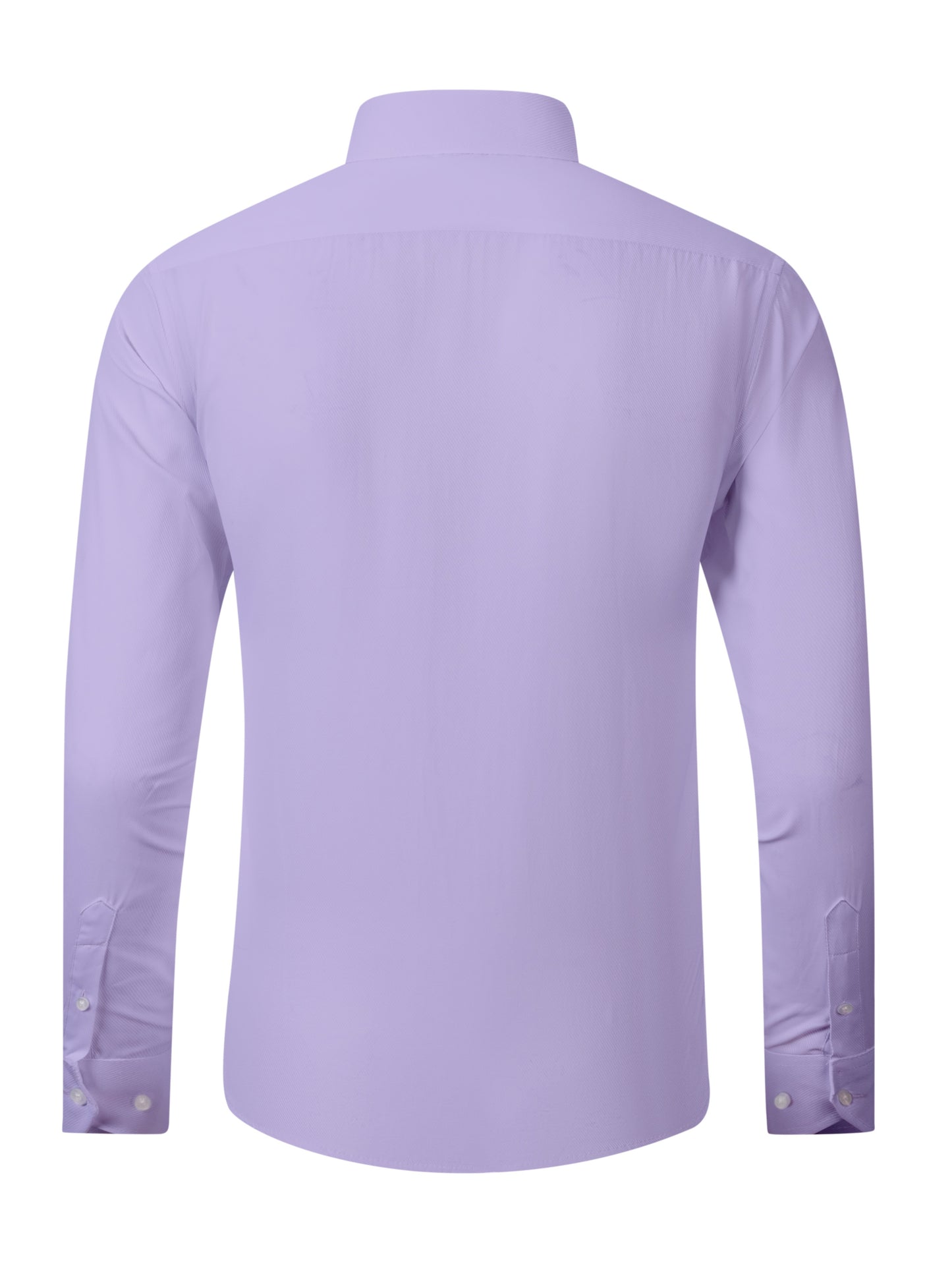 Men's Classic White Long Sleeve Dress Shirt - Business Casual, Non-Iron Polyester, Machine Washable