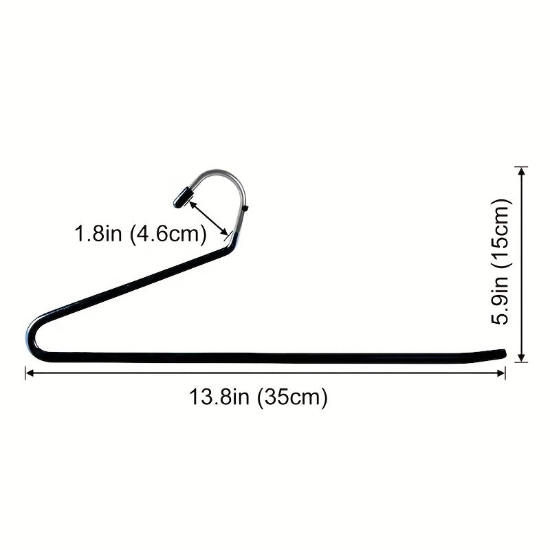 10pcs Space-saving Goose Z-shaped Pants Hanger Durable Metal Material Multi-functional Pant Storage Household Supplies, Clothing Store Pants Display Clothes Rack