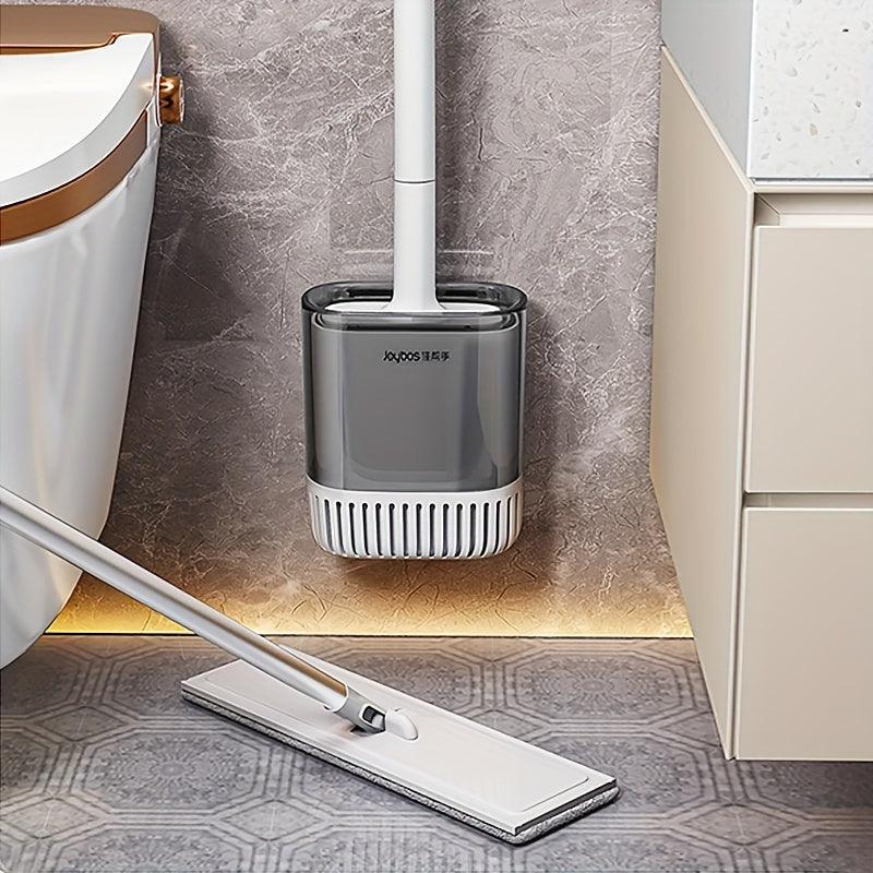Essential Toilet Brush Set for Christmas And Halloween, Including a Toilet Brush, Holder, And a Flexible Brush Head with a Ventilated Stand. This Compact Wall-Mounted Toilet Brush Set Is Designed for Deep Cleaning in Bathroom