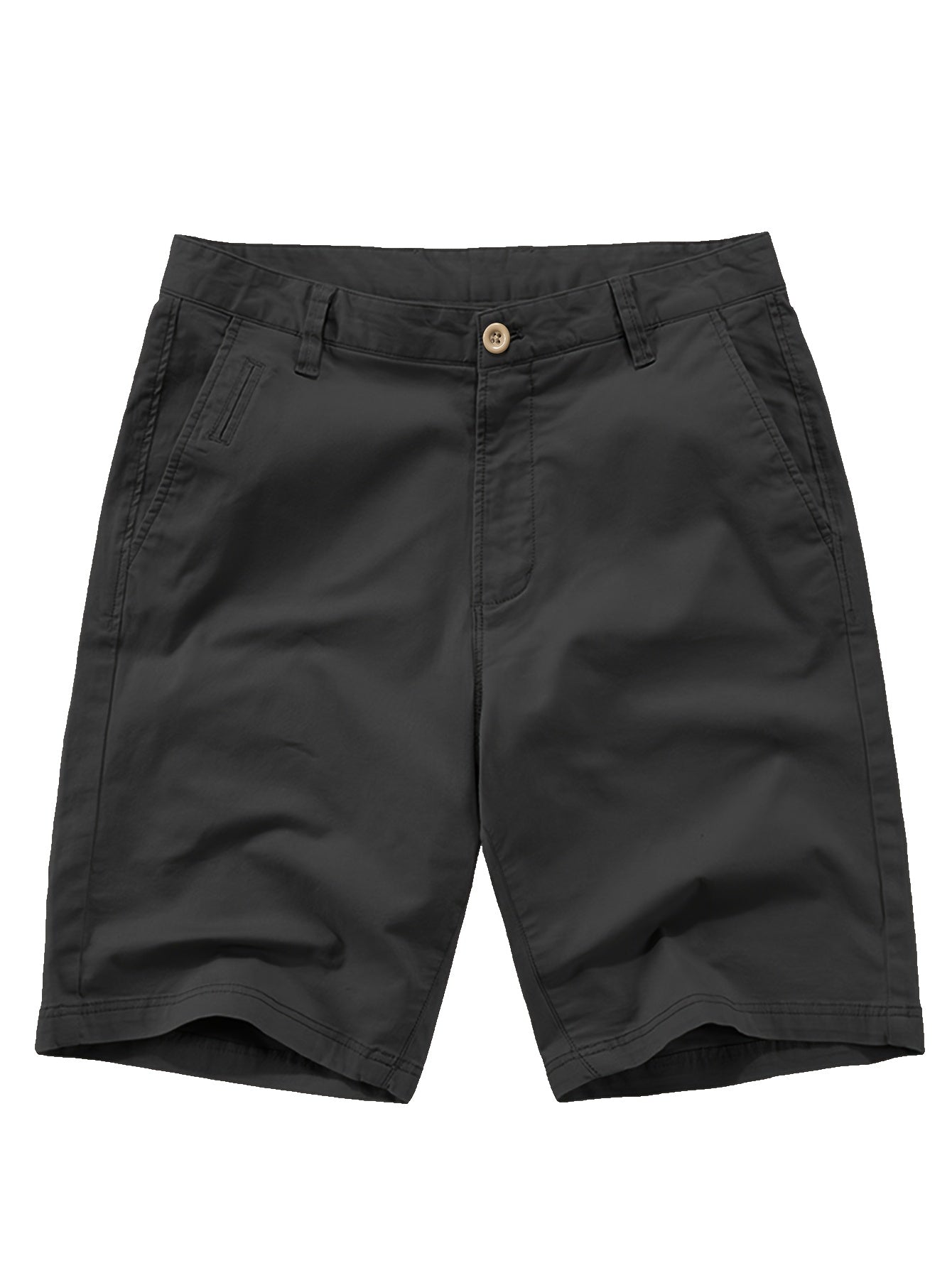 Men'S Heavy-Duty Work Shorts - Non-Stretch Fabric with Multiple Utility Pockets, Adjustable Button Closure - Black Cargo Shorts for Construction, Hiking, Everyday Casual Wear - Non-Stretchy Office & Outdoor Pants, Hiking Appa