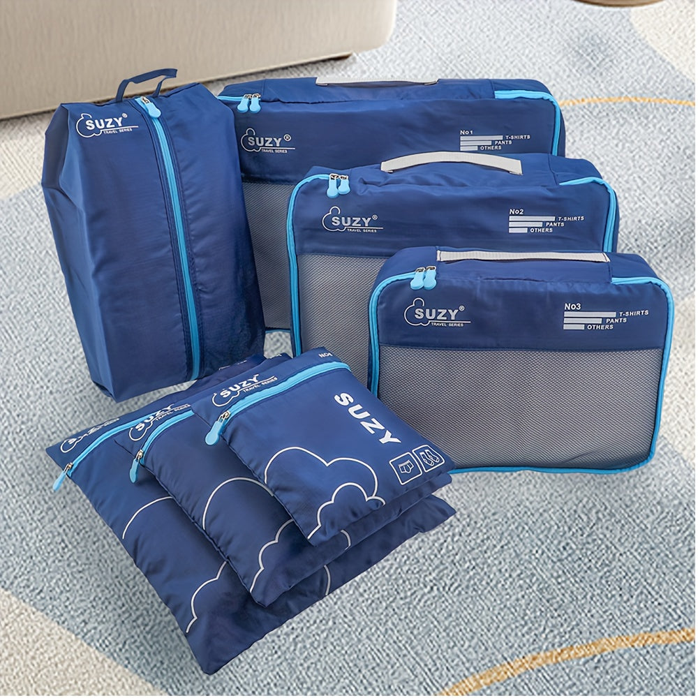 Travel Organizer Bag 7pcs Set Portable Suitcase Organizing Bag Clothes Storage Bag