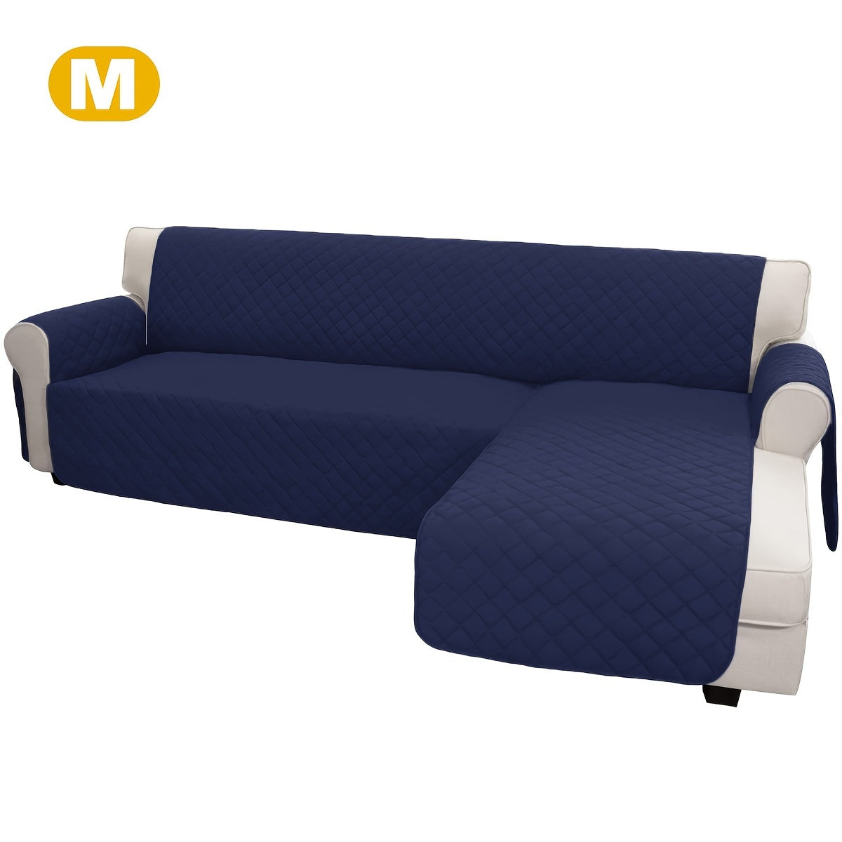 1pc Brushed Spring Polyester Two-Tone Double-Sided Chaise Lounge Cushion, Universal Sectional Sofa Cover for Left And Right Chaise.