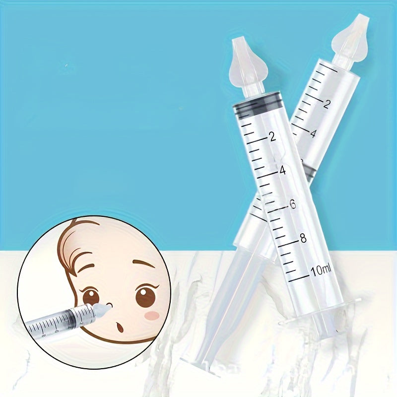2pcs/set Baby Nasal Irrigations, 10ml Nasal Syringes, Baby Nasal Aspirators, Rhinitis Flushing Tools, Convenient Nasal Washing Devices