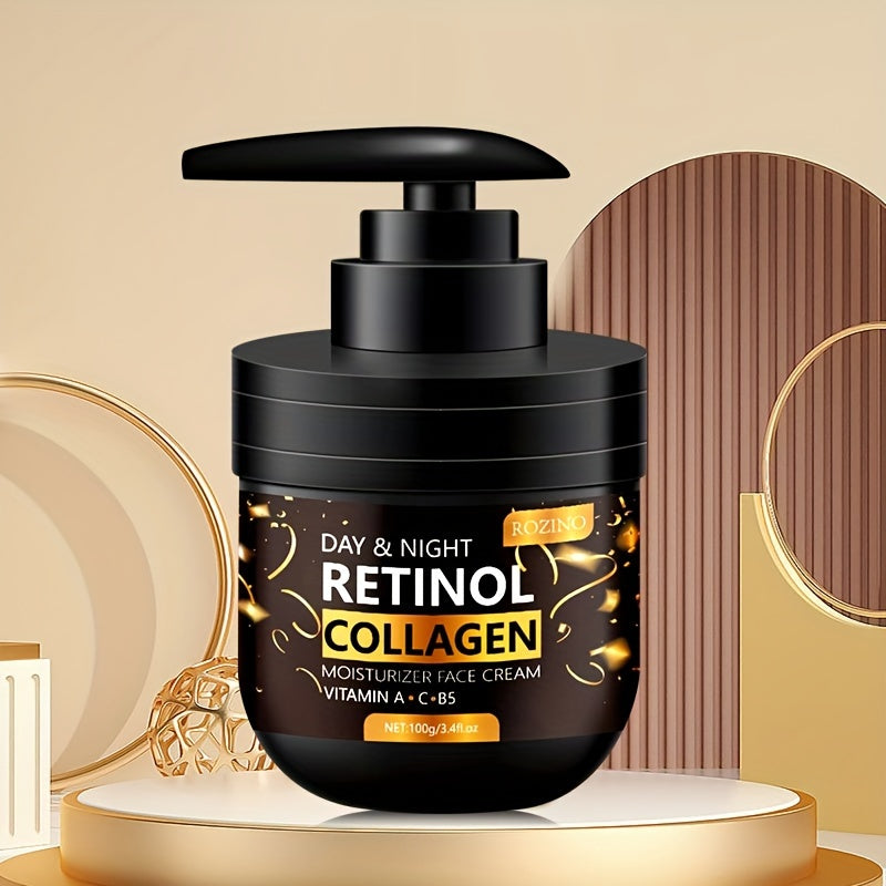100g Retinol Collagen Day And Night Moisturizer Face Cream, Firming And Lifting Facial Skin, Hydrating More Tender, Safe And Reliable, Making Face Silky, Delicate And Tender, Improving And Revitalizing Facial Skin