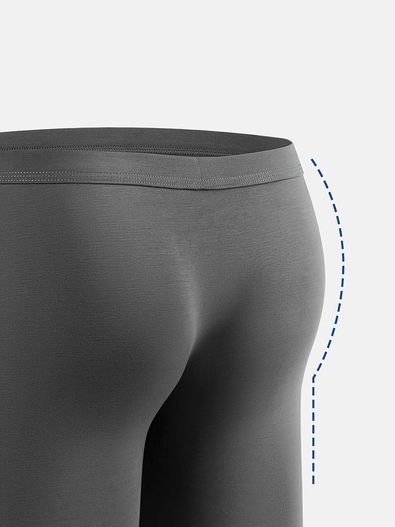 3pcs GDECC Men's Solid Color Modal Boxer Briefs - Mid-Stretch Breathable Mesh, Side-Opening Gusset, Light Beige-Friendly Soft Flat-Cut Underwear for Daily & Casual Wear