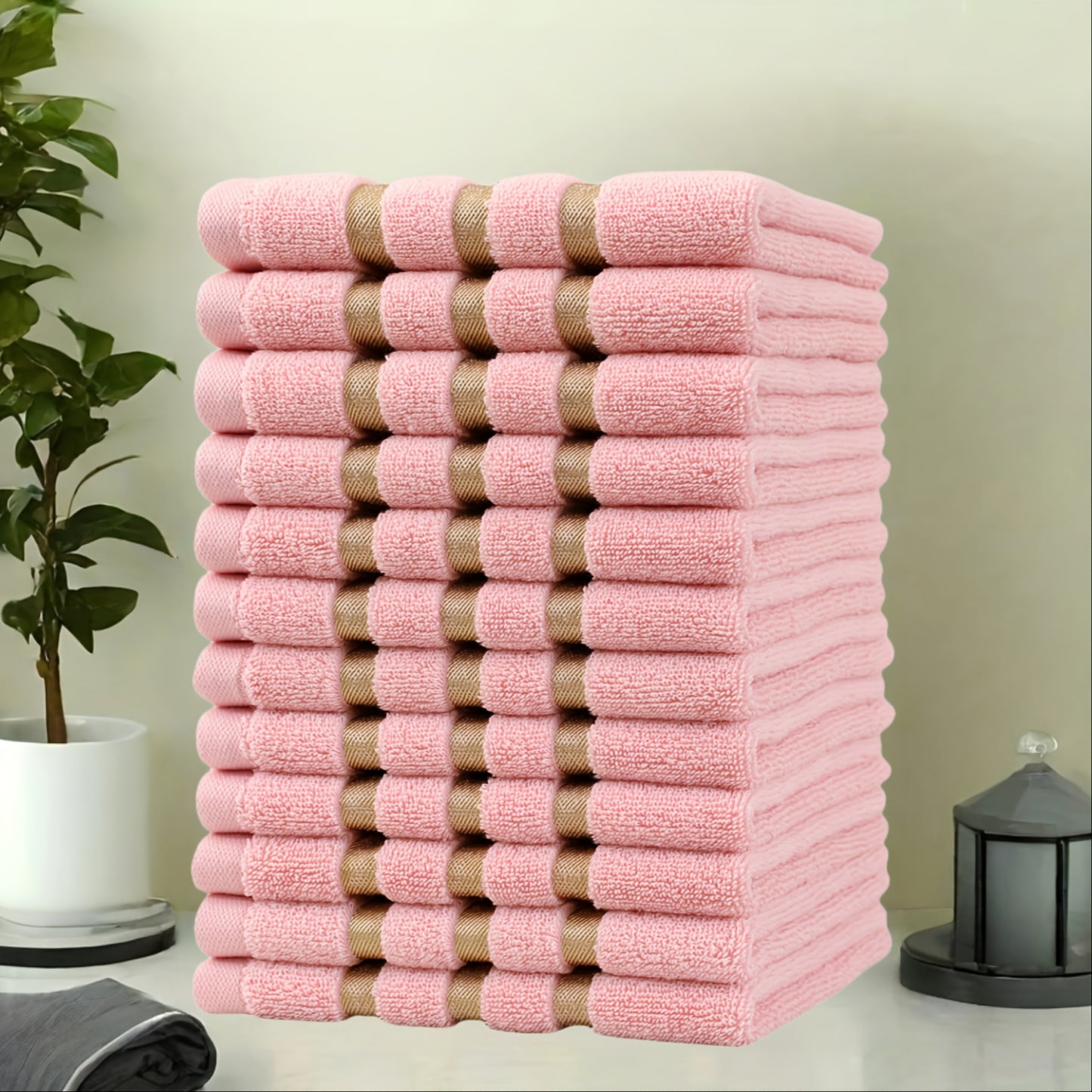 Conjunto de Toalhas 100% Algodão Golden Square – 12 Peças
