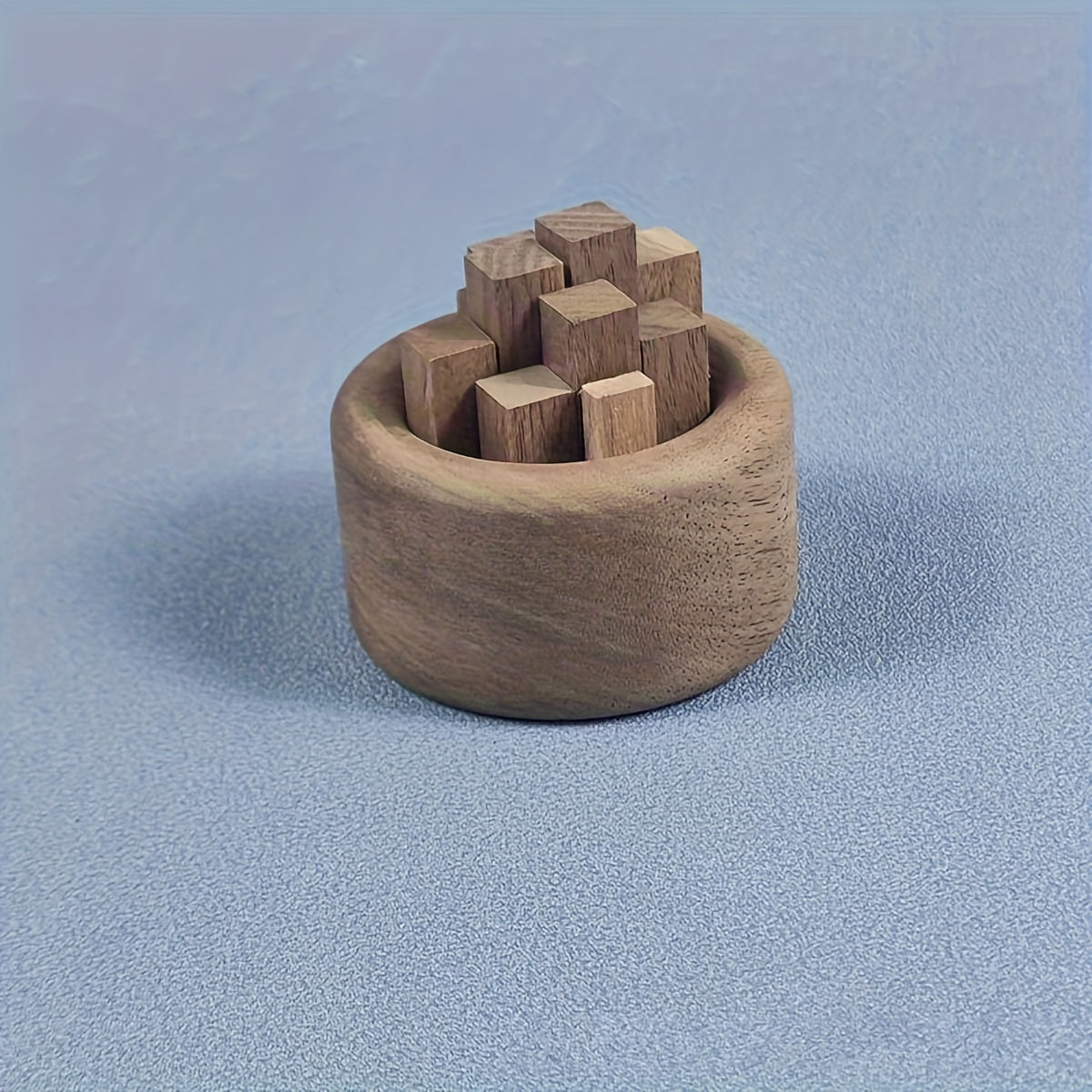 Wooden Essential Oil Diffuser, Aromatherapy Reed Diffuser Set with Natural Beech and Walnut Wood Pieces, Home and Car Fragrance Decor, 1pc