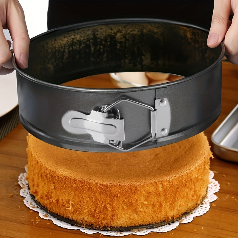 4pcs, Springform Cake Pans, Loose Bottom Baking Cake Molds, Removable Bottom Non-Stick Baking Pans, Oven Accessories, Baking Tools, Kitchen Gadgets, Kitchen Accessories, Home Kitchen Items