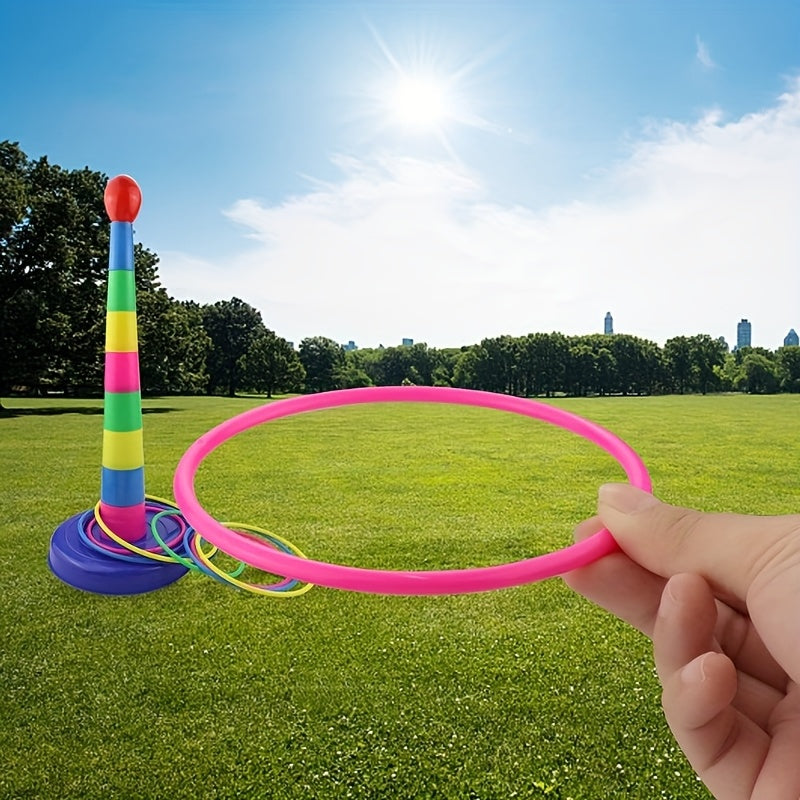 14pcs set/23pcs fun hoop game set, outdoor toy, parent-child interactive throwing ring game props with colorful rings - perfect for kindergarten, family gatherings, parties, and competitions. Great as Halloween or Christmas g