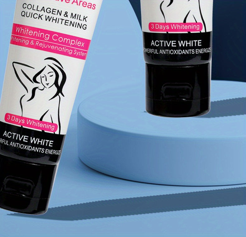 1pc Snow Bleach Cream, Skin Illuminating Cream, Radiance Cream For Intimate Area, Underarm, Knees, Elbows, Inner Thigh, Bikini Line, Armpit Parts, Body Dark Area Skin
