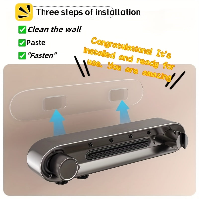 Wall-Mounted Shower Head with Adjustable Arm - No Electricity Needed, Easy Installation, Heavy-Duty Copper Construction for Modern Bathroom Upgrade - Ideal for Bath or Shower