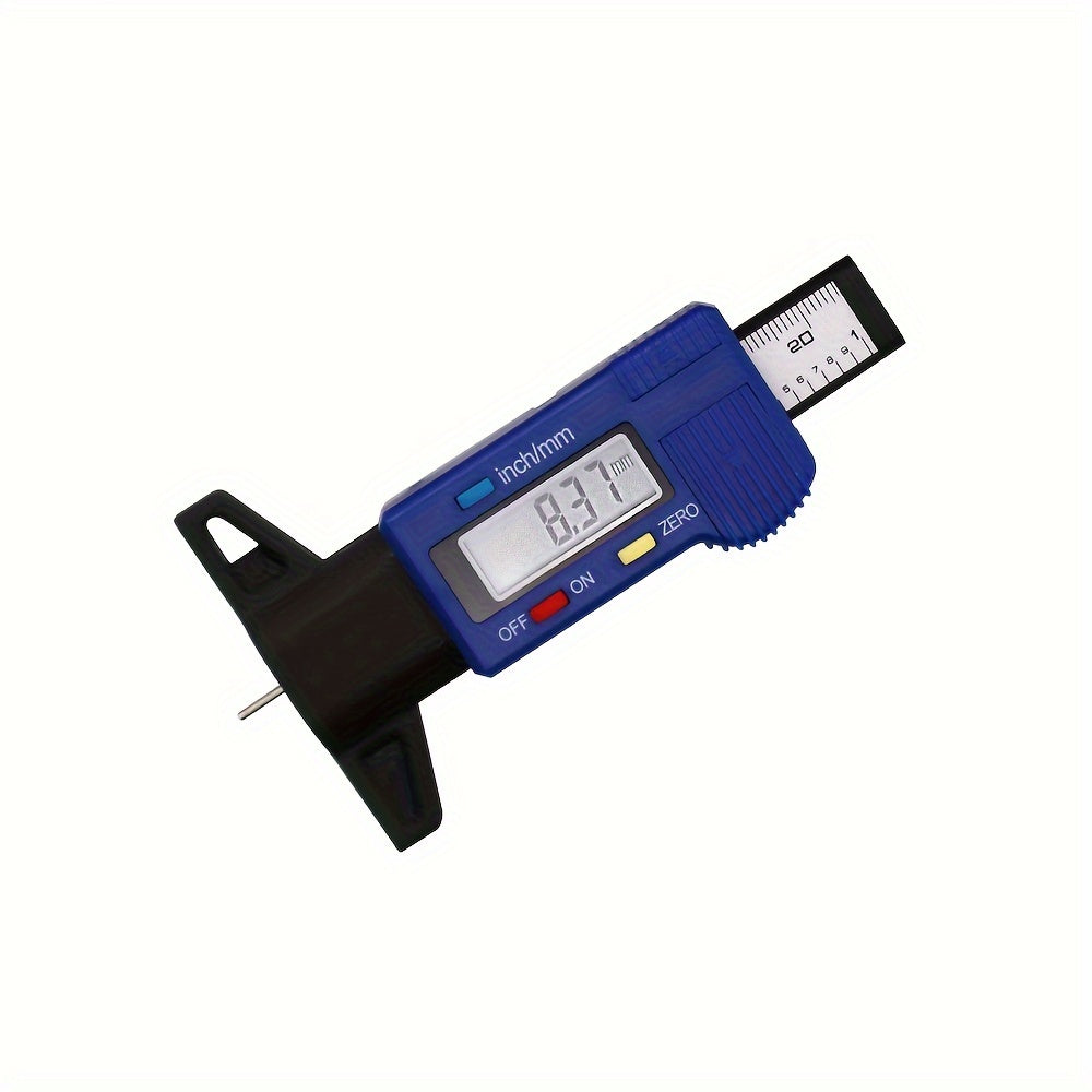 1pc Digital Depth Gauge Caliper Tread Depth Gauge LCD Tire Tread Gauge For Car Tire 0-25mm Measuring Tool Caliper Repair Tools