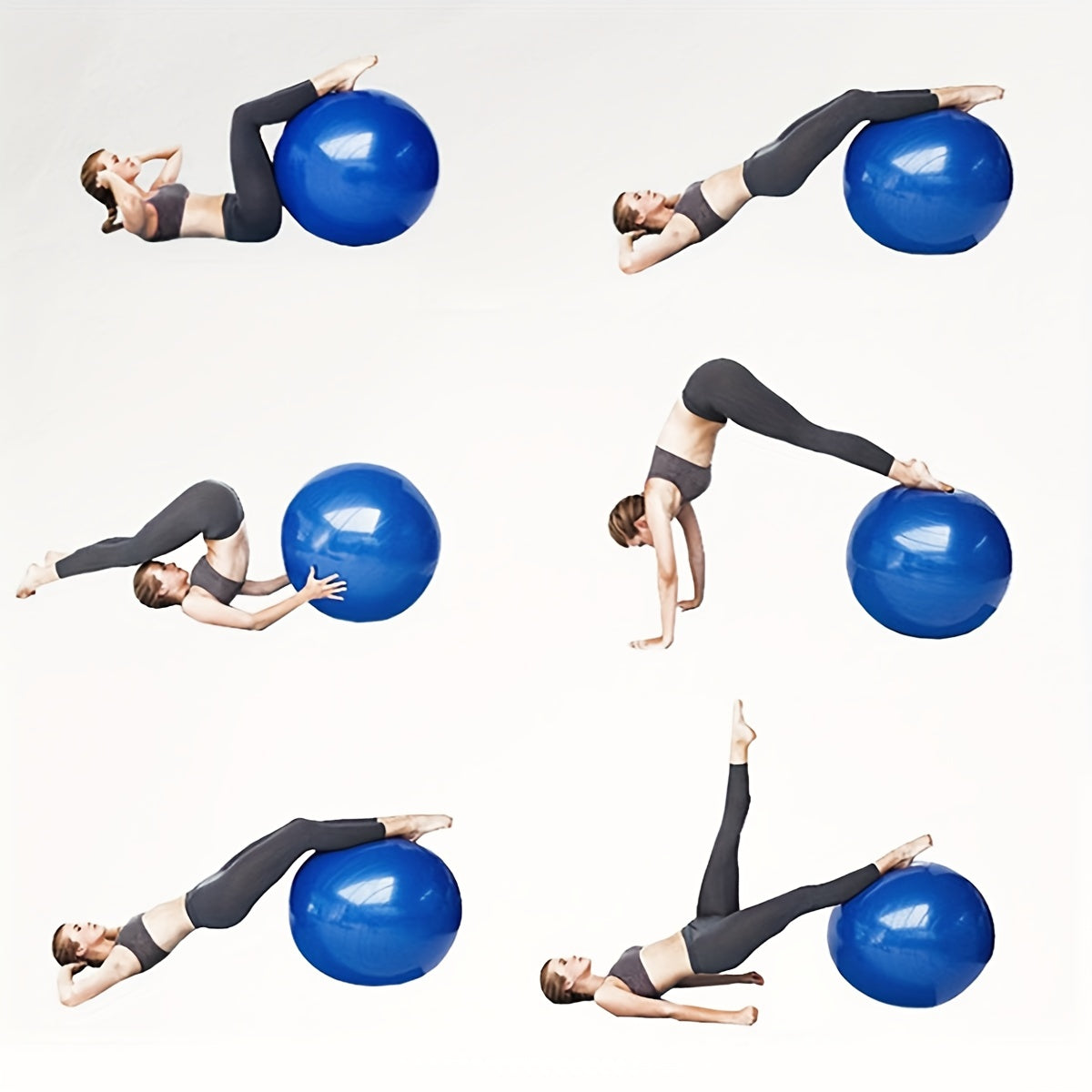 Strengthen Your Core With This Thickened And Enlarged Exercise Ball - Perfect For Yoga, Sports, Fitness, Gymnastics, And Pilates!
