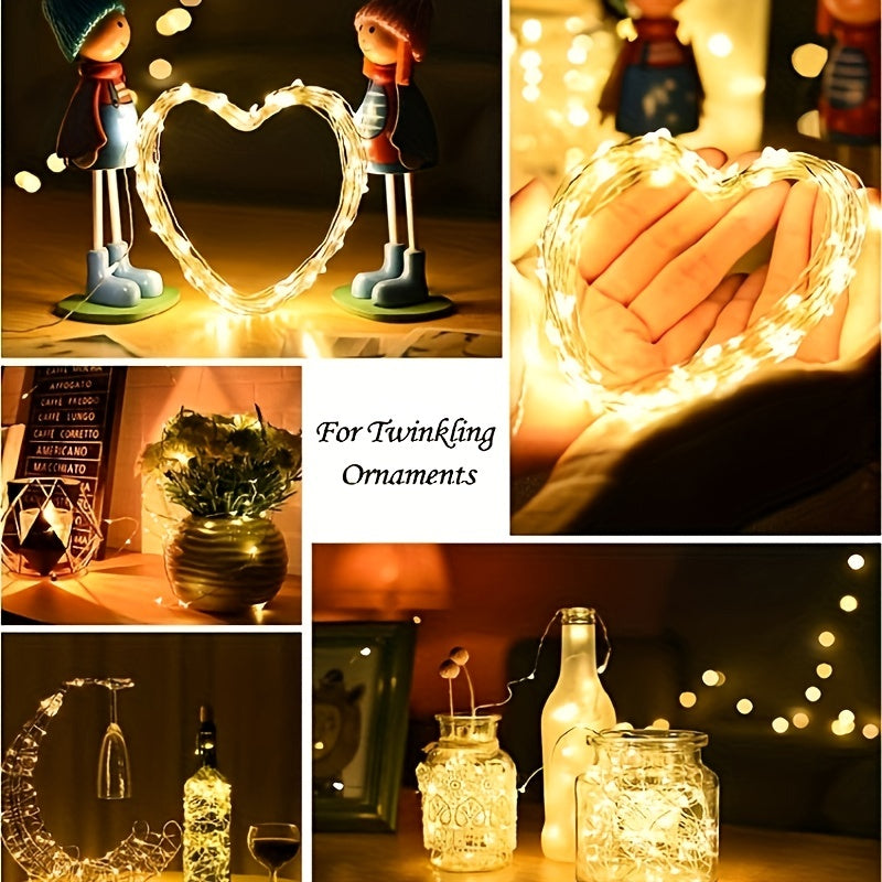 LED Fairy Tale Light, Battery Operated Copper Wire Decorative String Lights, For Outdoor Camping, Garden And Courtyard Decoration, Home Living Room And Bedroom Accessories, For Halloween Christmas New Year Valentine's Day Dec