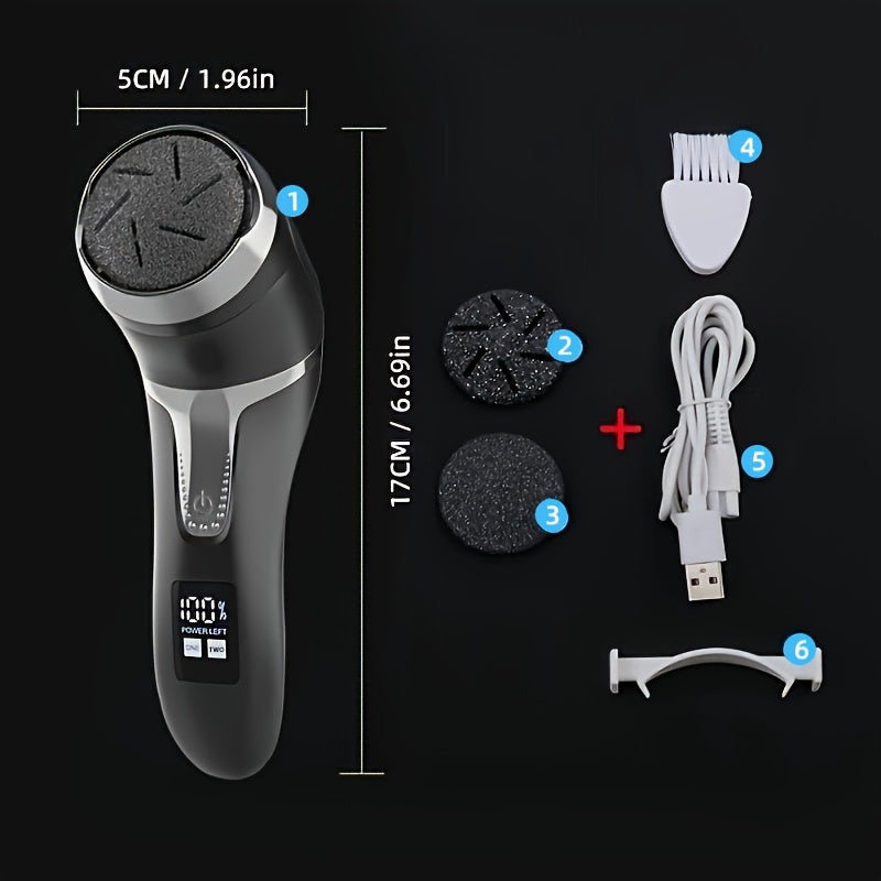 Electric Feet Callus Remover, Rechargeable, Portable Electronic Foot File Pedicure Tools, Electric Callus Remover Kit, Professional Pedi Feet Care For Dead, Hard Cracked Dry Skin Ideal Gift Electric Foot Repair Machine Suppor