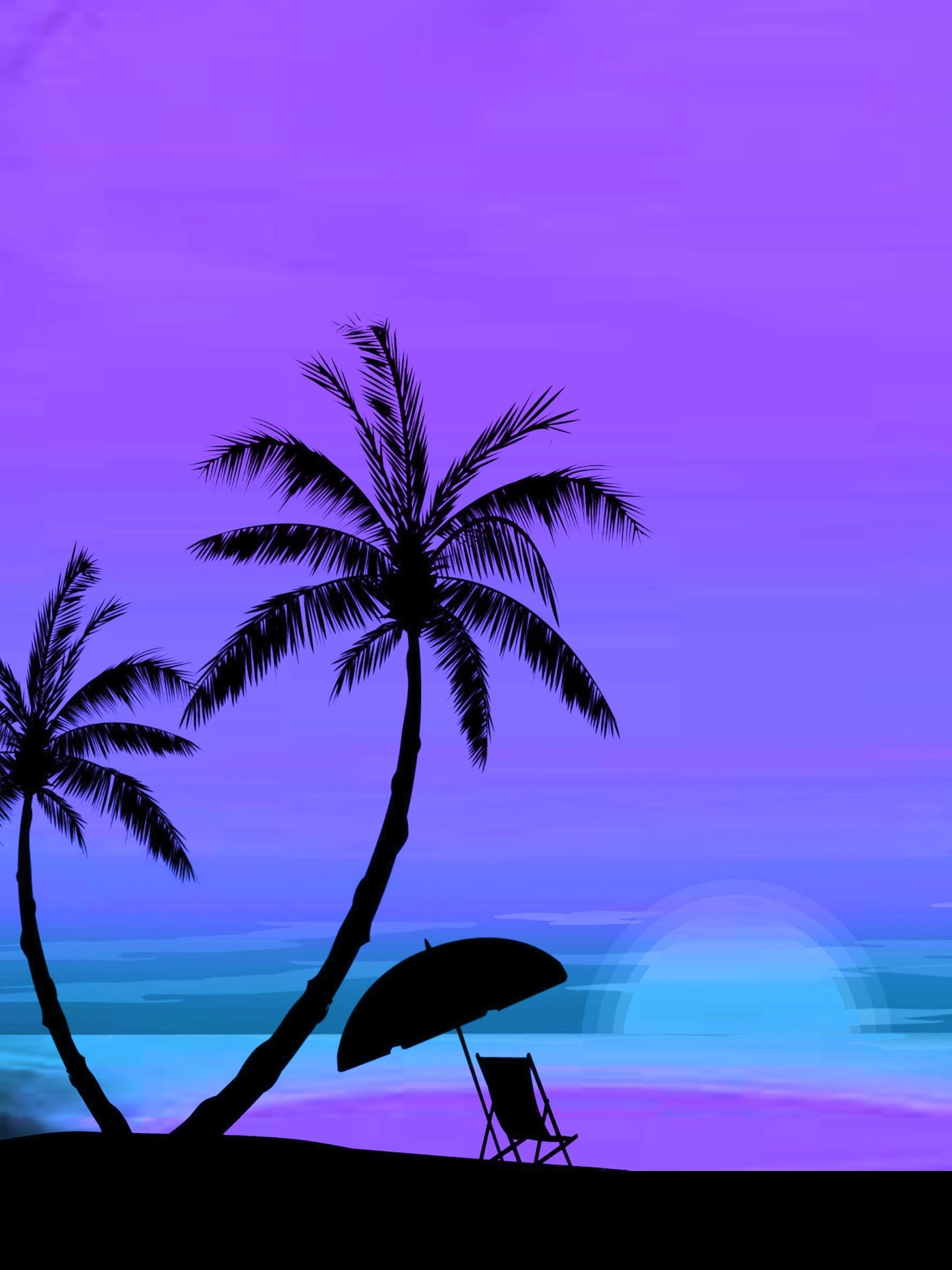 Quick Drying Comfortable Breathable Gradient Palm Tree At Dawn Seaside Drawstring Swim Trunks, Men's Board Shorts Swimwear For Summer Vacation Resort Beach Pool