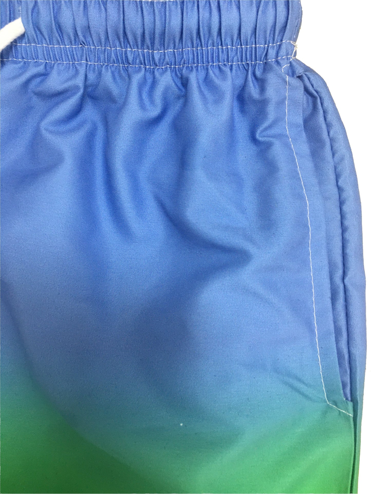 Quick Drying Comfortable Breathable Gradient Palm Tree At Dawn Seaside Drawstring Swim Trunks, Men's Board Shorts Swimwear For Summer Vacation Resort Beach Pool