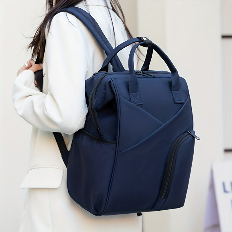 Multi-layer Space Large-capacity Solid Color Fashion Simple Mommy Bag Portable Multi-functional Backpack, Halloween Thanksgiving Day Christmas Gift