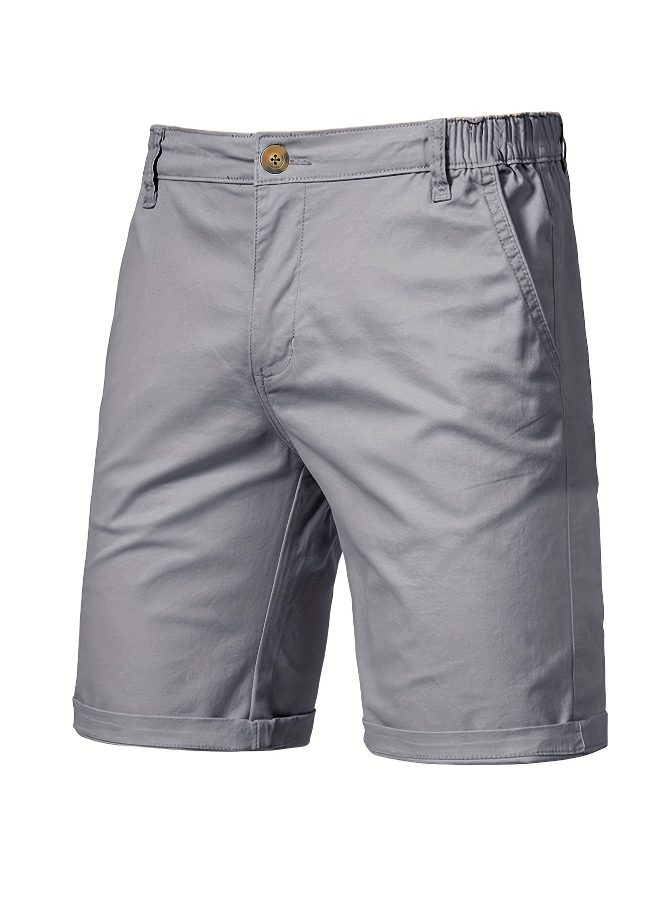 5pcs Men's Formal & Casual Shorts - Multi-Color Business, Streetwear, Beach Pants - Zipper Closure & Belt Loop - Non-Stretch Fabric for Office, Travel, Gym, Vacation - Machine Washable - (Black/Gray/Beige/Olive Green/), Versa
