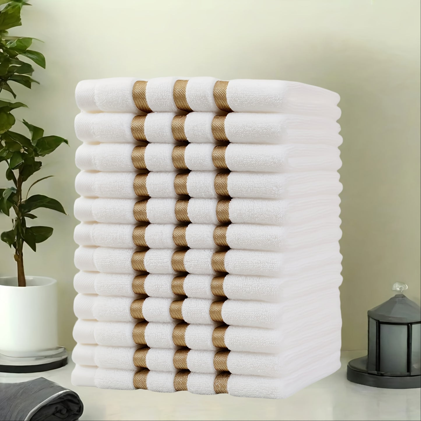 Conjunto de Toalhas 100% Algodão Golden Square – 12 Peças