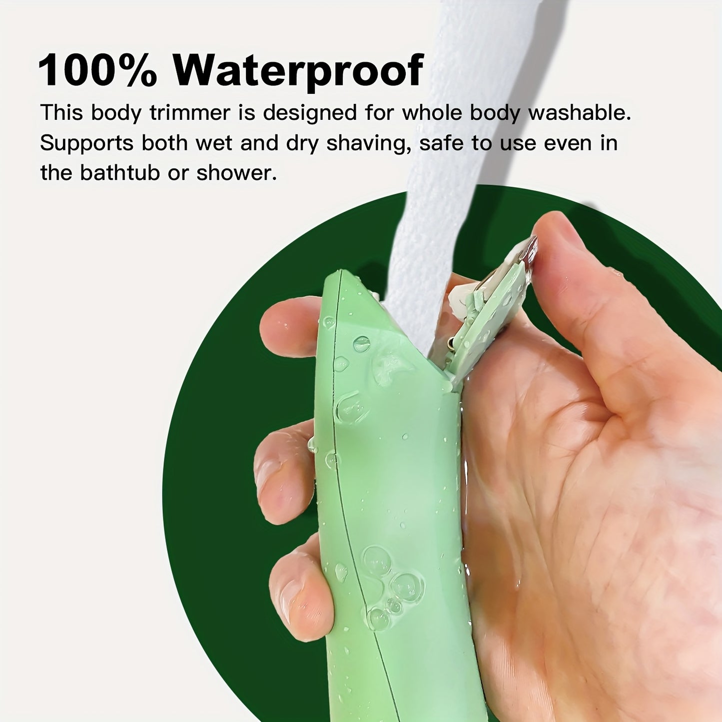 YAFULL Professional Body Groomer with IPX6 Replacement Blades - USB Rechargeable, 800mAh Lithium Battery, Ceramic Blade for Men'S Belly & Body Hair Trimming, Electric Shaver for Bikini & Men'S Grooming, Ideal Gift for Loved O