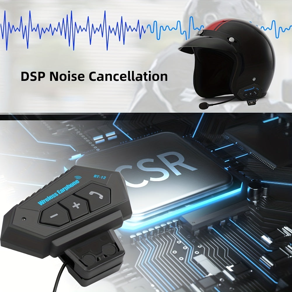 Motorcycle Wireless Helmet Headset Hands-free Call Kit Stereo Anti-interference Music Player Speaker