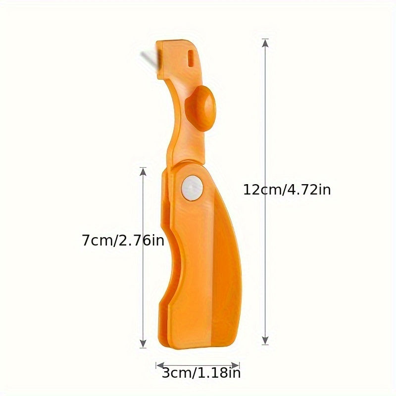 1/2pcs, Orange Peeler, Plastic Orange Peeler, Simple Lemon Peeler, Grapefruit Peeler, Creative Cutter, Orange Peeler Tool With Folding Handle, Fruit Peeler, Vegetable Fruit Tools, Kitchen Gadget