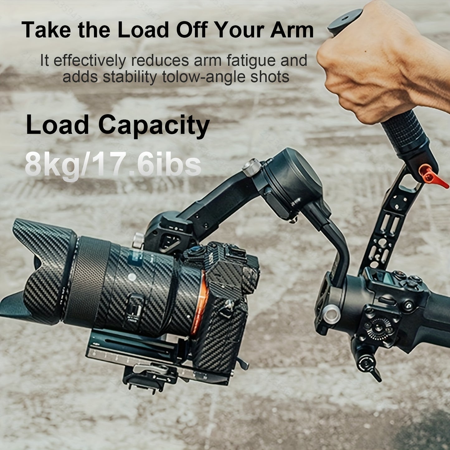MINIFOCUS Handheld Gimbal Stabilizer Grip with NATO Clamp, Aluminum Alloy Camera Accessory, Expandable Multi-Function Mount, Adjustable Angle for DJI RS4/RS4 PRO/Ronin RS3 Mini/RS3/RS3 Pro/RS 2/RSC2 Gimbal Handle