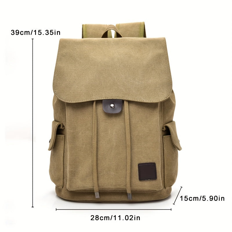 Fashionable Trendy Backpack, Casual Canvas Bag, College Style Travel Backpack Student Schoolbag