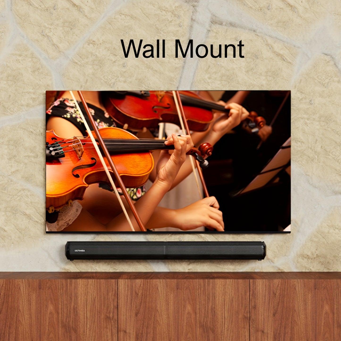 ULTIMEA 2.2ch New-Detachable Design Sound Bars for TV, Peak Power 100W, 2-in-1 Soundbar for TV, Bass Adjustable, 3 EQ Modes, ARC/Optical/Aux/Wall Mount