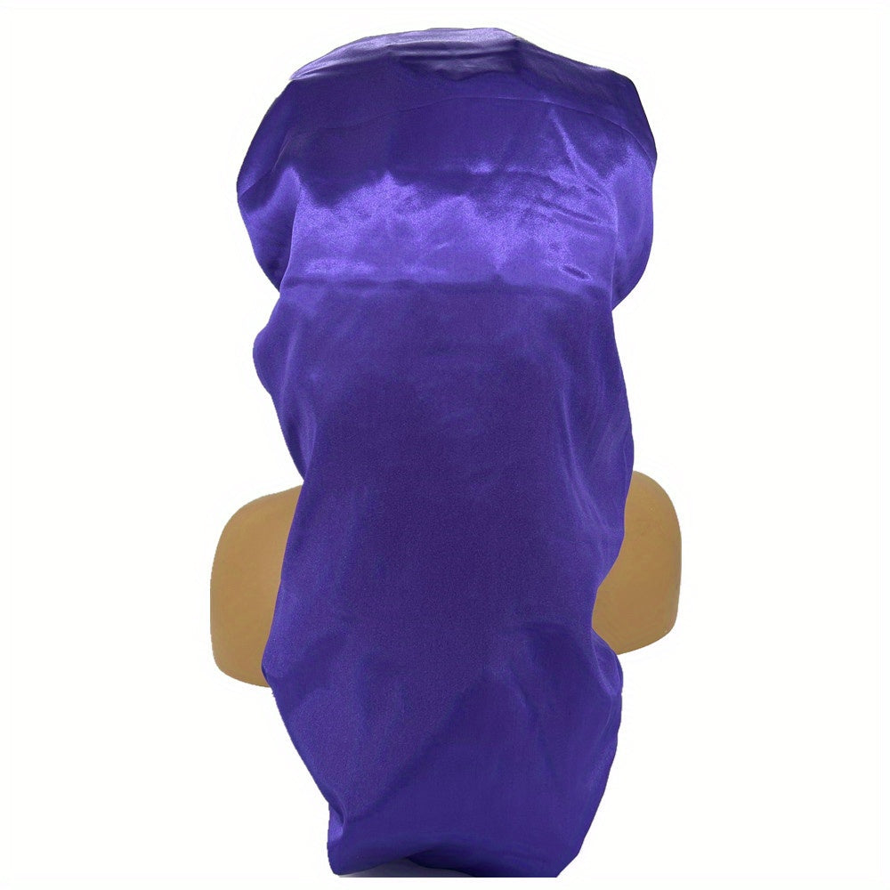 Silky Long Bonnet For Sleeping Solid Color Night Cap For Women Hair Care Tools For Sleeping In Overnight