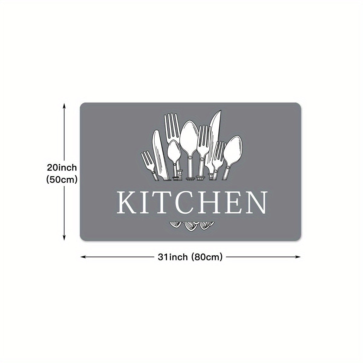 1pc, Soft Thickened Kitchen Mat, Non-slip Oil-proof Floor Mat, Waterproof Runner Rug, Dirt-resistant Floor Mat, Machine Washable, Entrance Doormat, Kitchen Living Room Laundry Bathroom Water-absorbing Floor Mat Set, Room Deco