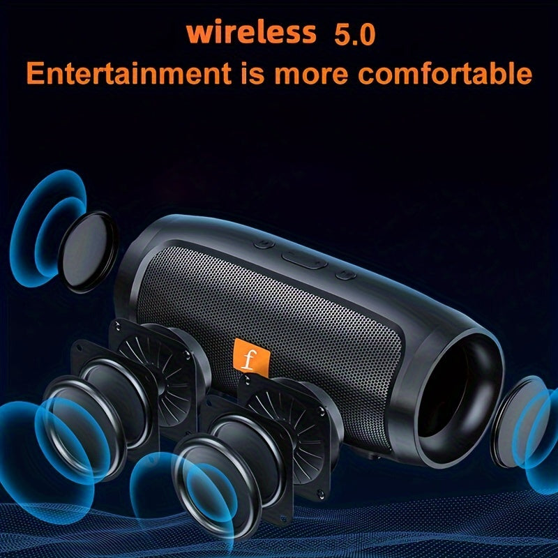Vertical wireless speaker Stereo sound is small but the sound quality is good Desktop portable home party speaker - black blue red optional - 1pc