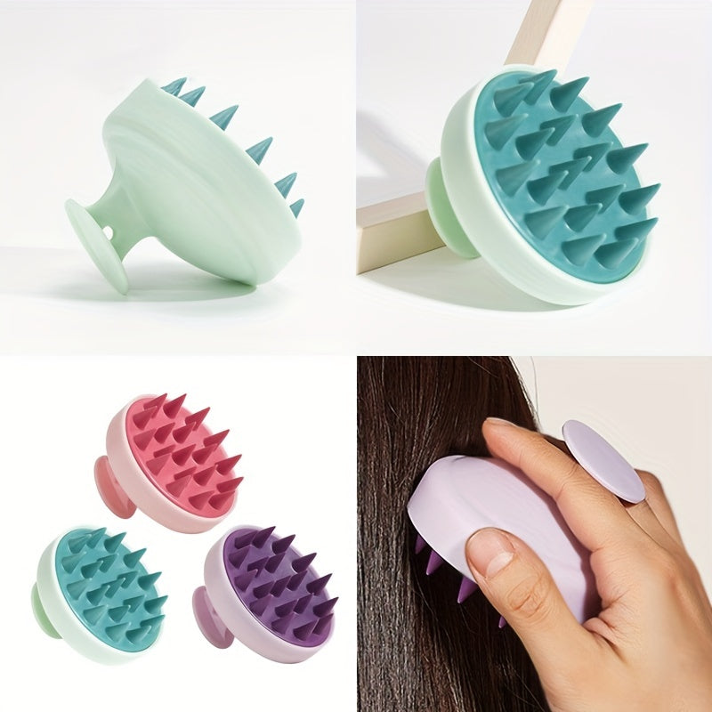 Soft Silicone Scalp Massage Brush For Wet And Dry Use - Shampoo Brush - Gentle Cleaning Hair And Scalp