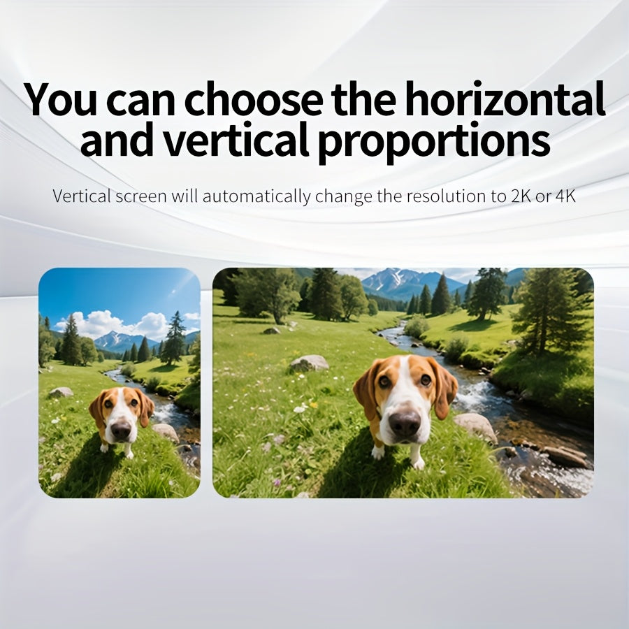 LEMNOI 4K Ultra HD Action Camera, Equipped with 360° Gimbal, Wi-Fi, 4K Video Recording, Long-Lasting Battery Life, Multiple Bicycle/Motorcycle/Helmet Mounts, Compact Design, Suitable for Outdoor And Urban Adventures, Adventu