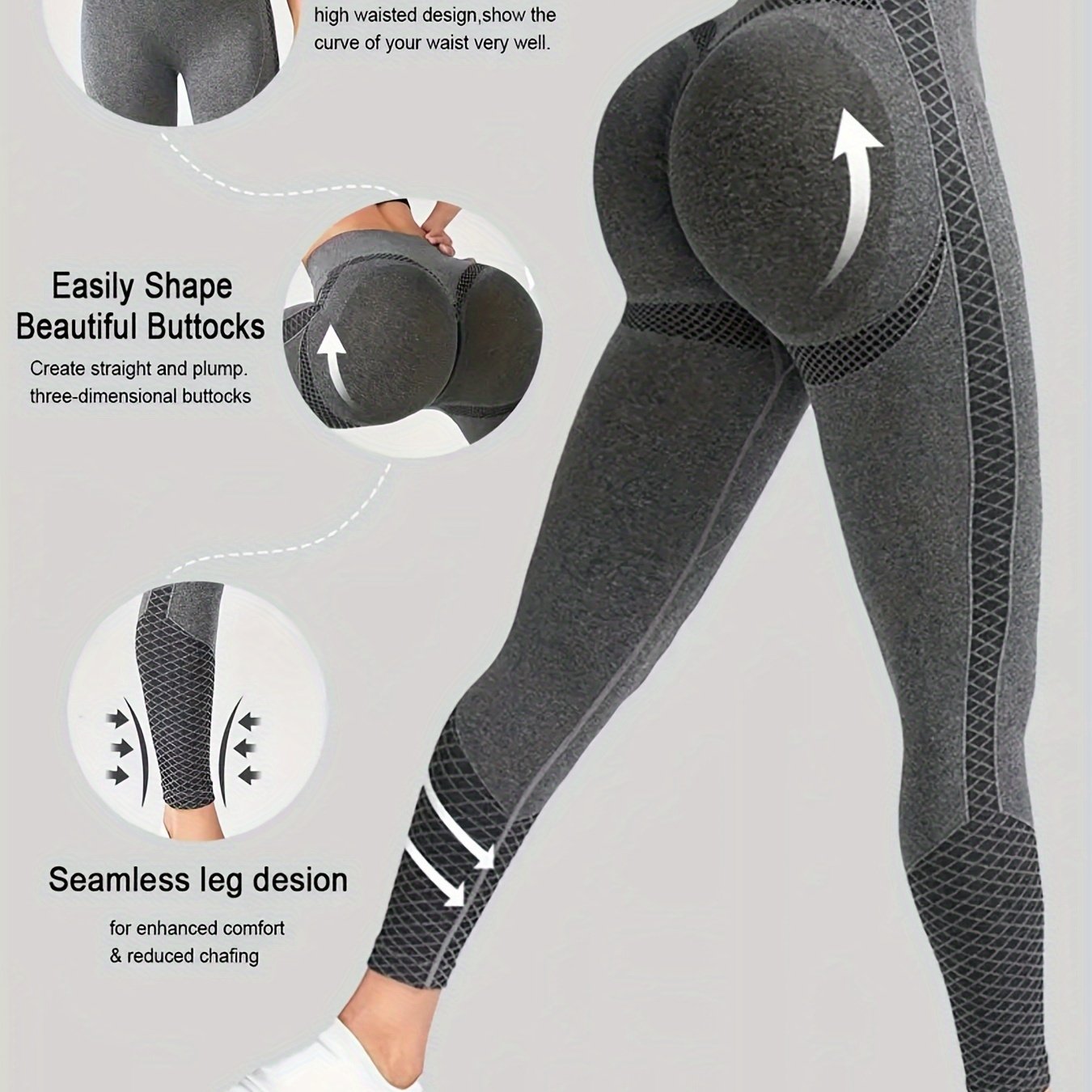 High-waisted Compression Sports Tights - Super Comfortable, Abdominal Control, Sweat-wicking, Four-way Stretch, Adjustable Length, Wide Waistband, Elegant Design, Suitable for Women - Perfect for Yoga, Fitness, and Daily Wear