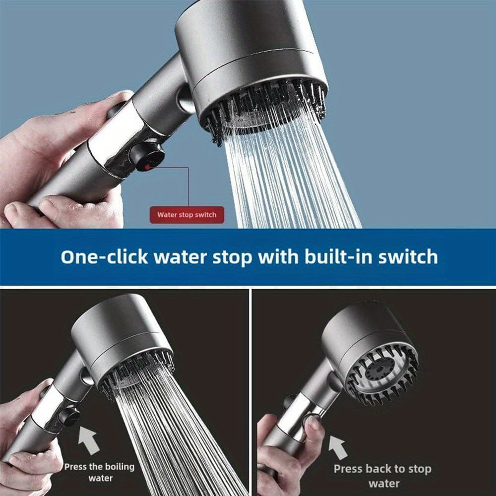 1pc Ion Drops Shower Head, 2025 New Iondrops Filtered Shower Head with Handheld Filtered Shower with Hose Adjustable Settings