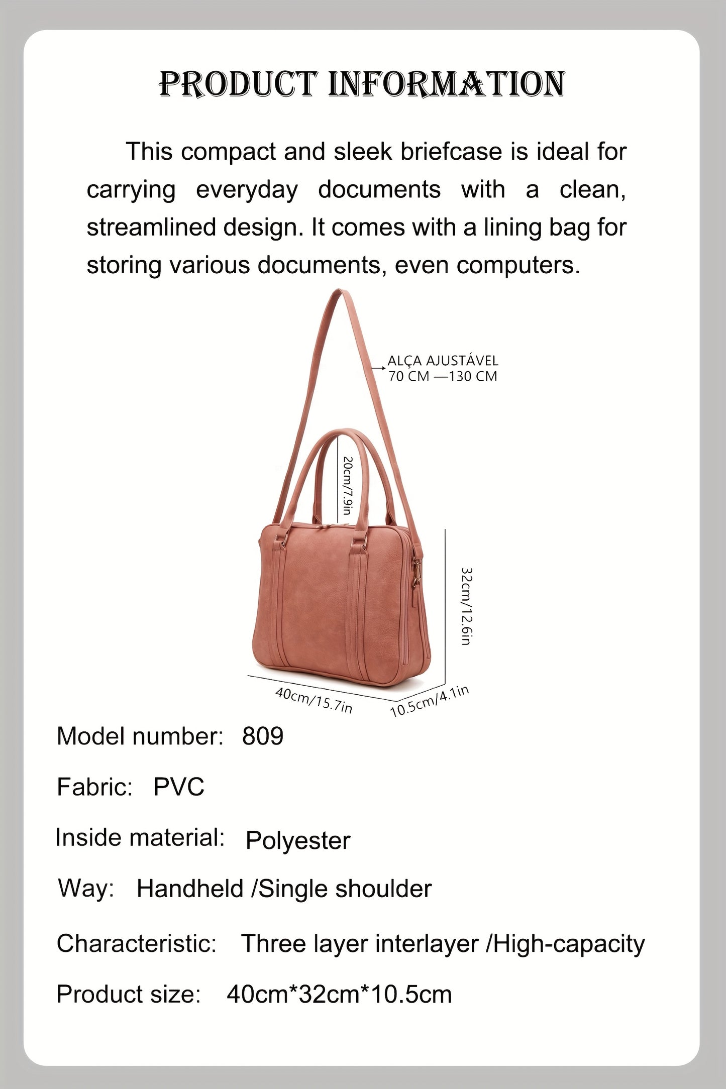 Vintage-Style Large Capacity Laptop Bag for Men & Women - Adjustable Crossbody Shoulder Bag with Detachable Strap, 3 Compartments, Tablet Pocket, Lightweight Durable Design for Office, Commuting & Travel, Laptop Carrying Case