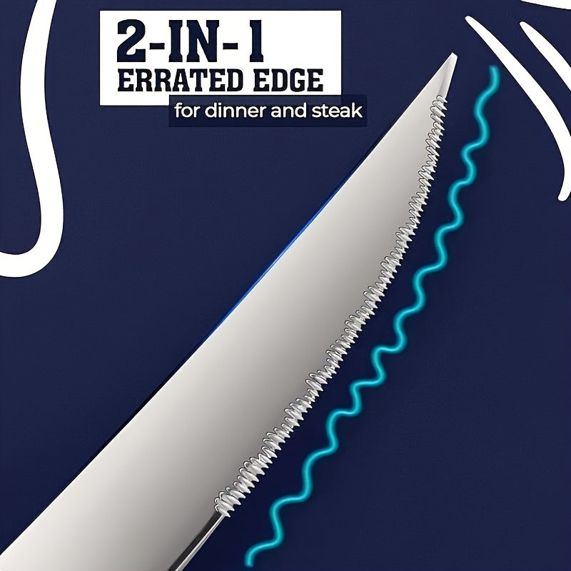 20/40pcs silverware cutlery set, hammer textured handle, durable cutlery including spoons, forks, knives, mirror polished high-quality stainless steel, dishwasher safe, suitable for home kitchens, restaurants, hotels, parties