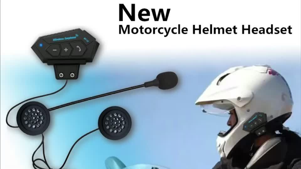 Motorcycle Wireless Helmet Headset Hands-free Call Kit Stereo Anti-interference Music Player Speaker