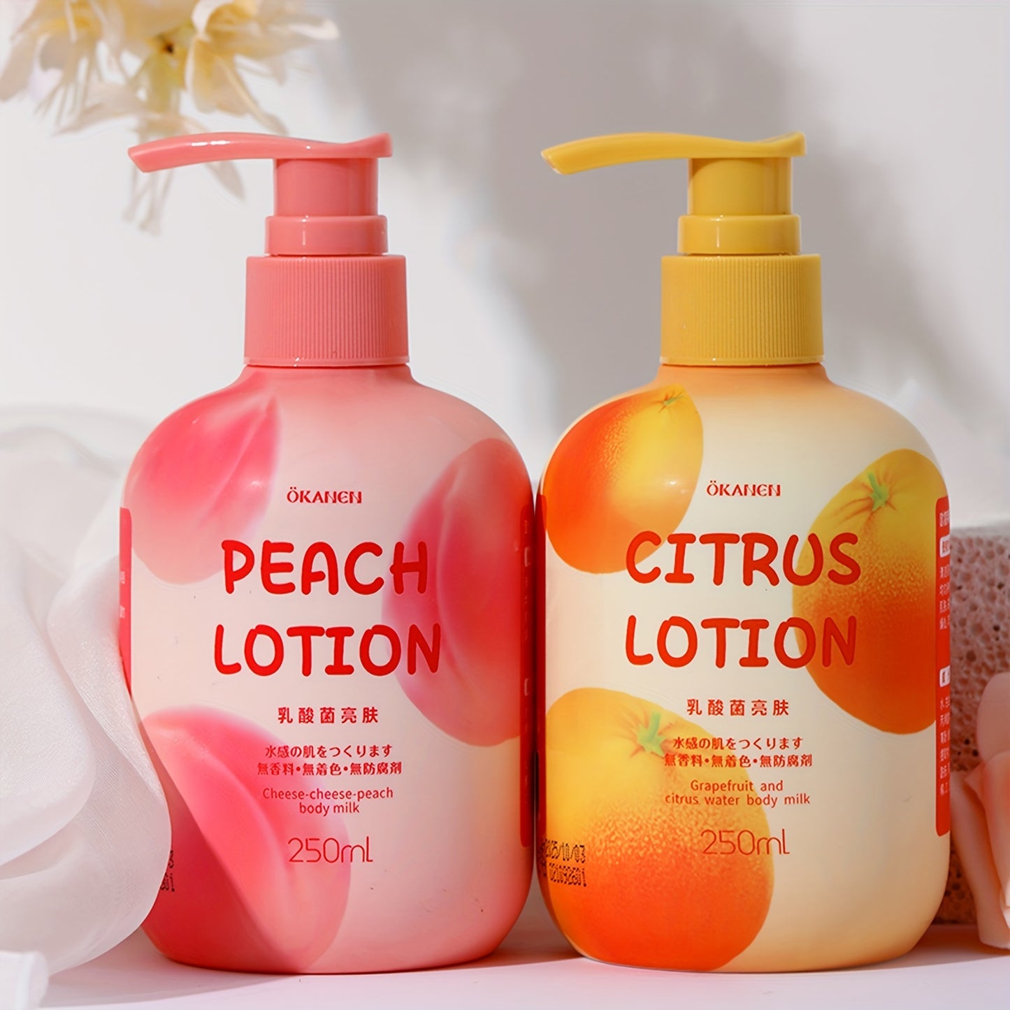 Peach | Citrus Body Lotion for Dry skin with Hyaluronic Acid | Nicotinamide | Vitamin C | Vitamin E