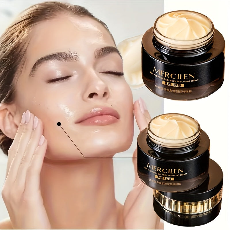Mercilen Peptide Collagen Moisturizing Cream 50g - Hydrating Face Cream with Hyaluronic Acid & Plant-Based Squalane for Fair Skin, Anti-Aging Benefits, Moisturizing Face Cream | Hydrating Cream | Smooth Texture