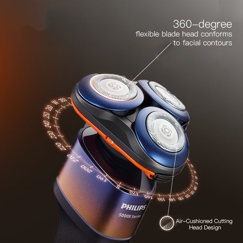PHILIPS Shaver 5000X series X5005/00 SkinEase Beige Soothing Technology 360° Floating Blade Microbead Protective Coating 27 Blades, 56,000 Strokes/Minute 1 Hour Charge 50 Minutes Battery Life Travel Lock