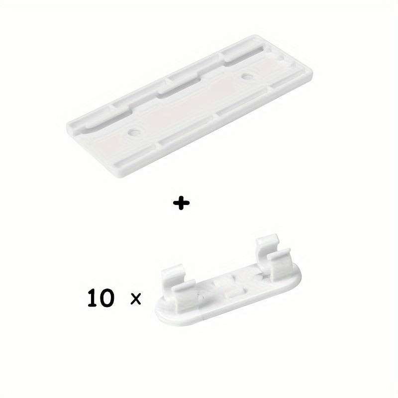 11-Piece Set of Adhesive Socket Supports and Cable Organizers - Home Decor